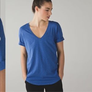 Lululemon Love Tee II, Heathered Sprinkler Blue, 2